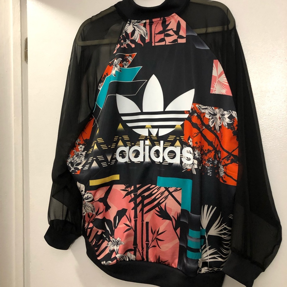 Adidas Women’s floral jacket NWOT - Size L